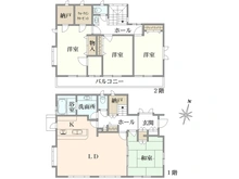 【神奈川県/大和市つきみ野】大和市つきみ野6丁目　中古戸建 間取り図