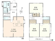 【神奈川県/藤沢市朝日町】藤沢市朝日町　中古戸建 間取り図