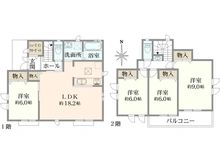【東京都/町田市三輪緑山】町田市三輪緑山4丁目　新築戸建　F号棟／全8棟 間取り図