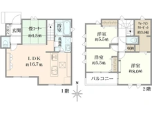 【東京都/府中市北山町】府中市北山町三丁目新築戸建 間取り図