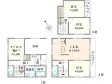 【東京都/江戸川区江戸川】江戸川区江戸川二丁目　中古戸建 間取り図