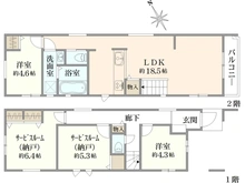 【千葉県/市川市南八幡】市川市南八幡五丁目　新築戸建4号棟 間取り図