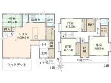 【千葉県/柏市大島田】柏市大島田　新築戸建 間取り図