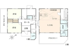 【千葉県/山武郡九十九里町真亀】山武郡九十九里町真亀　中古戸建 間取り図