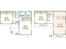 【東京都/小平市小川町】小平市小川町1丁目　中古戸建 間取り図