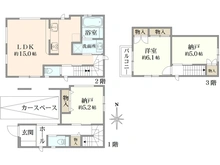 【東京都/足立区南花畑】足立区南花畑3丁目　戸建 間取り図
