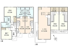 【東京都/葛飾区金町】葛飾区金町3丁目戸建＋共同住宅 間取り図