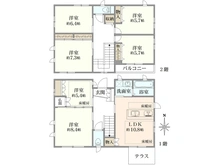 【大阪府/高槻市松が丘】高槻市松が丘三丁目中古戸建て 間取り図