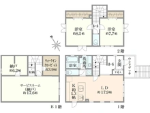 【東京都/中野区野方】中野区野方2丁目　戸建 間取り図