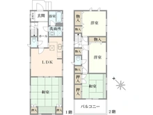 【東京都/中野区野方】中野区野方三丁目　戸建 間取り図