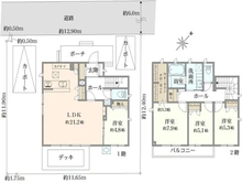 【千葉県/浦安市日の出】浦安市日の出六丁目　中古戸建 間取り図