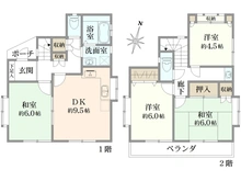 【東京都/東久留米市氷川台】東久留米市氷川台一丁目・中古戸建 間取り図