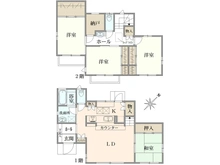 【東京都/立川市羽衣町】立川市羽衣町2丁目　中古戸建 間取り図