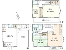 【東京都/荒川区荒川】荒川4丁目借地権付き戸建 間取り図