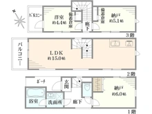 【東京都/北区滝野川】滝野川1丁目新築戸建　A号棟 間取り図
