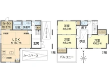 【大阪府/松原市北新町】松原市北新町1丁目　中古戸建 間取り図