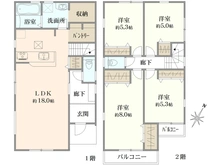 【神奈川県/横浜市旭区白根】横浜市旭区白根6丁目　新築戸建1号棟(全2棟) 間取り図