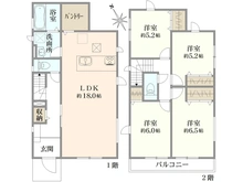 【神奈川県/横浜市旭区金が谷】横浜市旭区金が谷1丁目　新築戸建　1号棟（全3棟） 間取り図