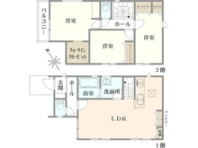 【神奈川県/横浜市南区中里】南区中里4丁目　新築戸建　1号棟 間取り図