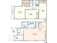 【神奈川県/横浜市南区中里】南区中里4丁目　新築戸建　2号棟 間取り図