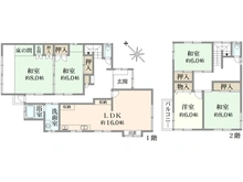 【大阪府/貝塚市海塚】貝塚市海塚一丁目　戸建て 間取り図