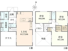 【埼玉県/所沢市林】所沢市林3丁目　新築戸建 間取り図