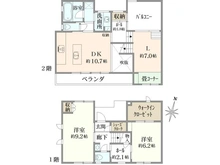 【埼玉県/さいたま市中央区大戸】さいたま市中央区大戸3丁目　戸建て 間取り図
