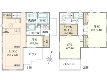 【埼玉県/さいたま市西区西大宮】さいたま市西区西大宮2丁目　戸建 間取り図