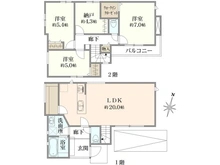 【埼玉県/さいたま市浦和区大東】さいたま市浦和区大東1丁目　3号棟 間取り図