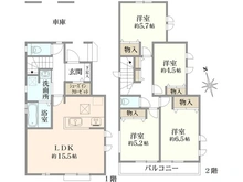 【埼玉県/さいたま市南区太田窪】さいたま市南区太田窪5丁目　新築戸建 間取り図
