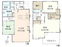 【埼玉県/蓮田市蓮田】蓮田市蓮田5丁目　中古住宅 間取り図