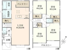 【埼玉県/川口市戸塚東】 川口市戸塚東2丁目新築戸建　A号棟 間取り図