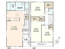 【埼玉県/川口市戸塚東】 川口市戸塚東2丁目新築戸建　B号棟 間取り図