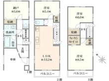 【埼玉県/さいたま市南区大谷場】さいたま市南区大谷場二丁目　新築戸建1号棟 間取り図