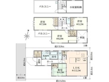 【埼玉県/さいたま市緑区大字中尾】さいたま市緑区大字中尾新築戸建A号棟 間取り図