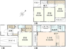 【埼玉県/蕨市南町】蕨市南町3丁目III期　1号棟 間取り図