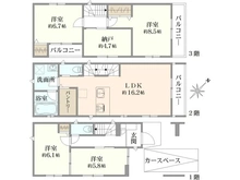 【埼玉県/蕨市南町】蕨市南町3丁目III期　4号棟 間取り図
