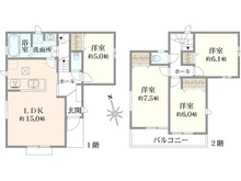 【埼玉県/川口市大字木曽呂】川口大字木曽呂　新築戸建 間取り図