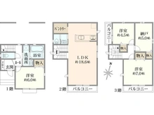 【埼玉県/川口市戸塚東】川口市戸塚東4丁目　新築戸建A号棟 間取り図