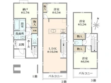 【埼玉県/戸田市喜沢】戸田市喜沢2丁目　新築戸建A号棟 間取り図