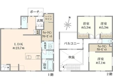 【千葉県/柏市大島田】柏市大島田／戸建 間取り図