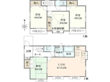 【千葉県/流山市三輪野山】流山市三輪野山1丁目／戸建 間取り図