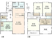 【千葉県/流山市鰭ケ崎】流山市鰭ケ崎／戸建 間取り図