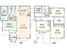 【千葉県/柏市東柏】柏市東柏1丁目／戸建 間取り図