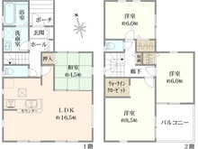 【千葉県/船橋市夏見台】船橋市夏見台1丁目／新築戸建2号棟 間取り図