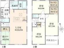 【千葉県/船橋市夏見台】船橋市夏見台1丁目／新築戸建1号棟 間取り図
