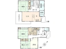 【千葉県/柏市松葉町】柏市松葉町6丁目／戸建 間取り図