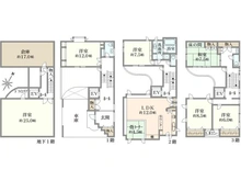 【千葉県/船橋市習志野台】船橋市習志野台4丁目　中古戸建 間取り図