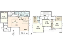【千葉県/印西市戸神台】印西市戸神台1丁目　中古戸建 間取り図