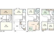 【千葉県/船橋市習志野台】船橋市習志野台4丁目　中古戸建 間取り図